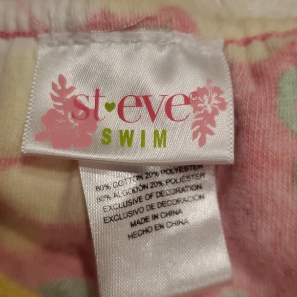 Steve Swim Yellow and Pink Terrycloth Coverup - Picture 8 of 9